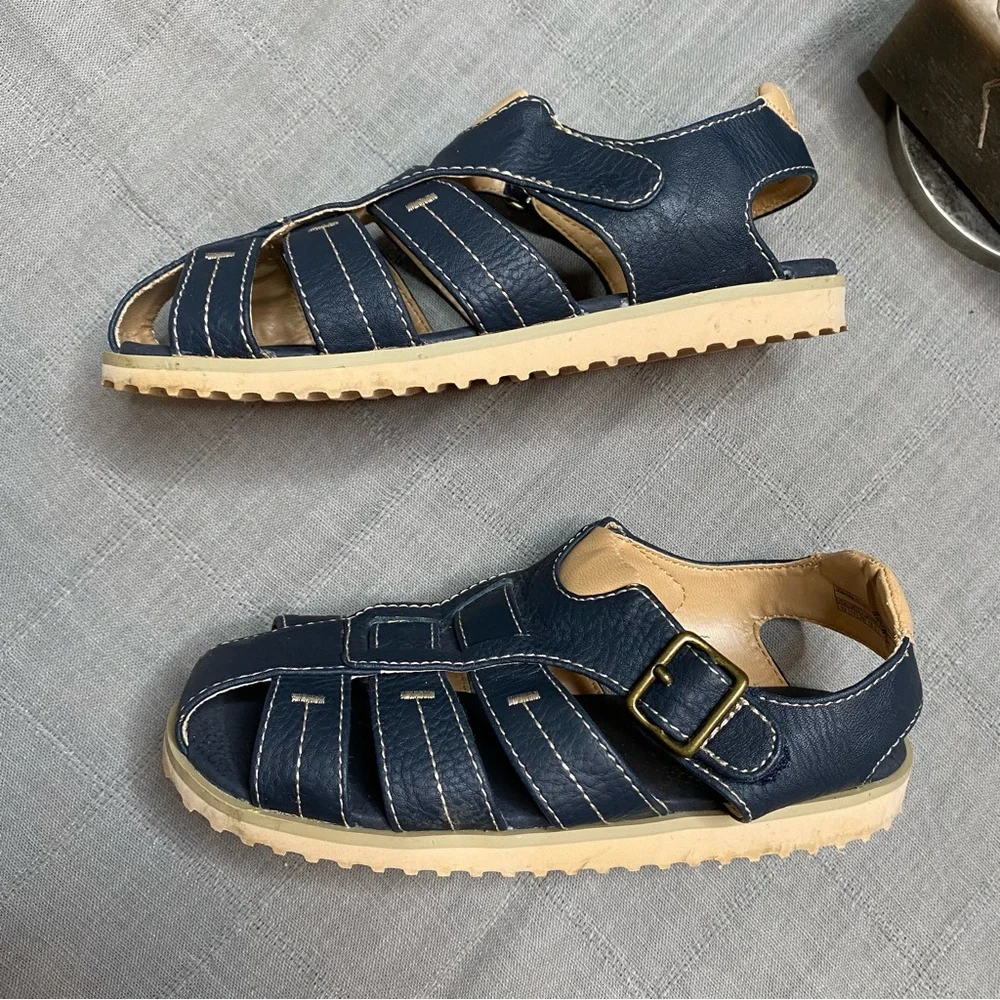 UGG Danial Toddler Fisherman Sandals Navy Closed Toe Size 12